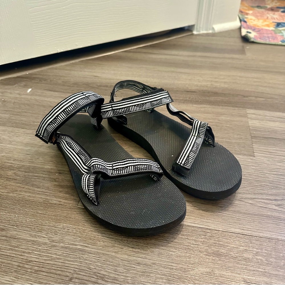 Teva Black and White Original Universal Sandal